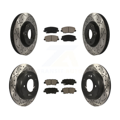 Kit de plaquettes en céramique pour Rotor de frein à disque, fente de perçage pour manteau avant et arrière, pour Hyundai Veloste