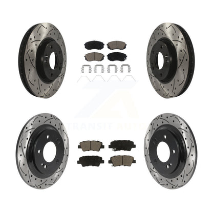Kit de plaquettes en céramique pour Rotor de frein à disque, fente de perçage avant et arrière, pour Kia Soul E 2017 – 2019