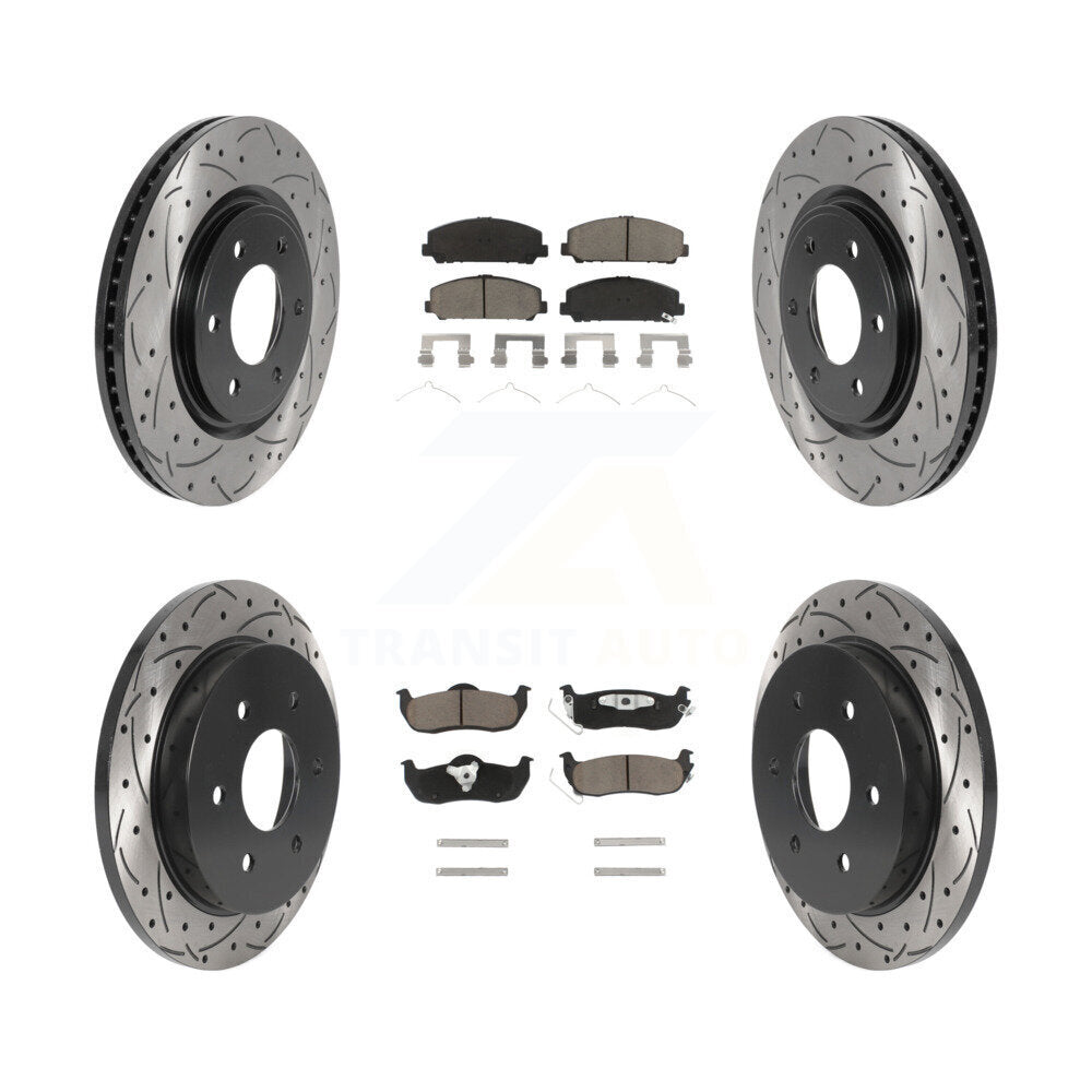 Kit de plaquettes en céramique pour Rotor de frein, fente avant et arrière, pour Nissan TITAN Armada QX5