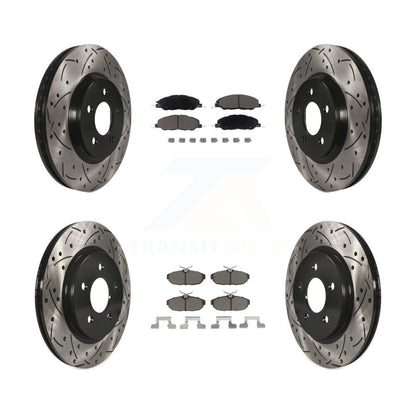 Kit de plaquettes en céramique pour Rotor de frein à disque, fente avant et arrière, pour Ford Mustang
