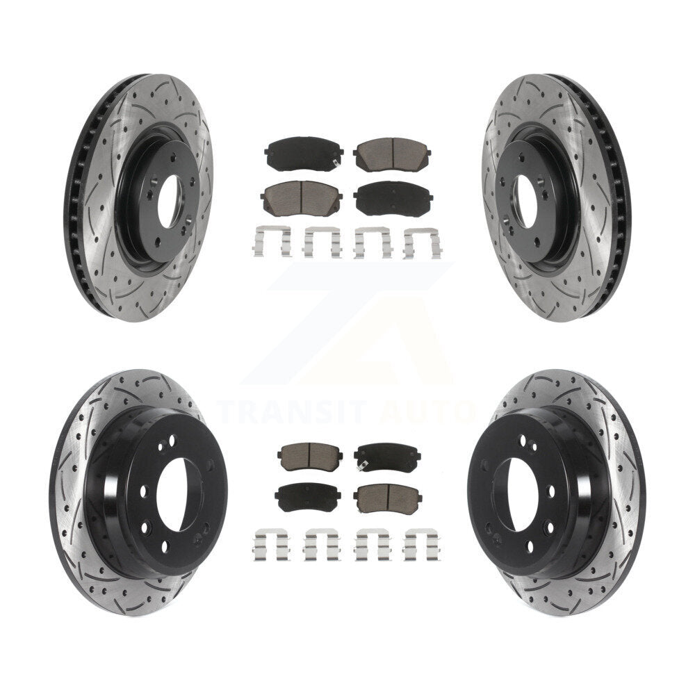 Kit de plaquettes en céramique pour Rotor de frein à disque, fente de perçage avant et arrière, pour Hyundai Tucso