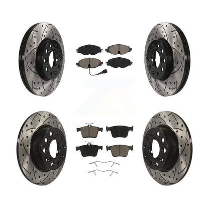 Kit de plaquettes de frein en céramique, Rotors de frein à fente avant et arrière, pour Volkswagen Taos Audi A