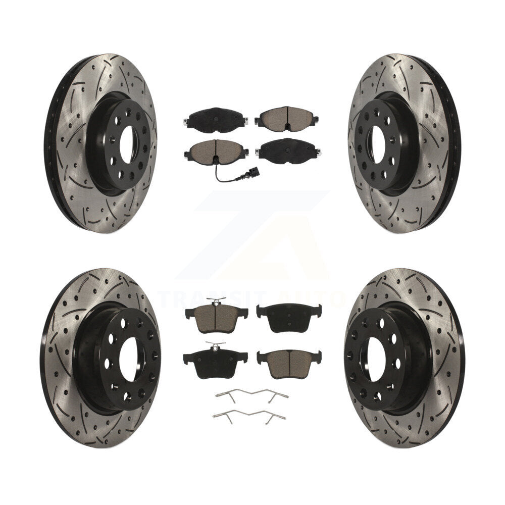 Kit de plaquettes en céramique pour Rotor de frein, fente de perçage avant et arrière, pour Volkswagen Taos Audi A3 T