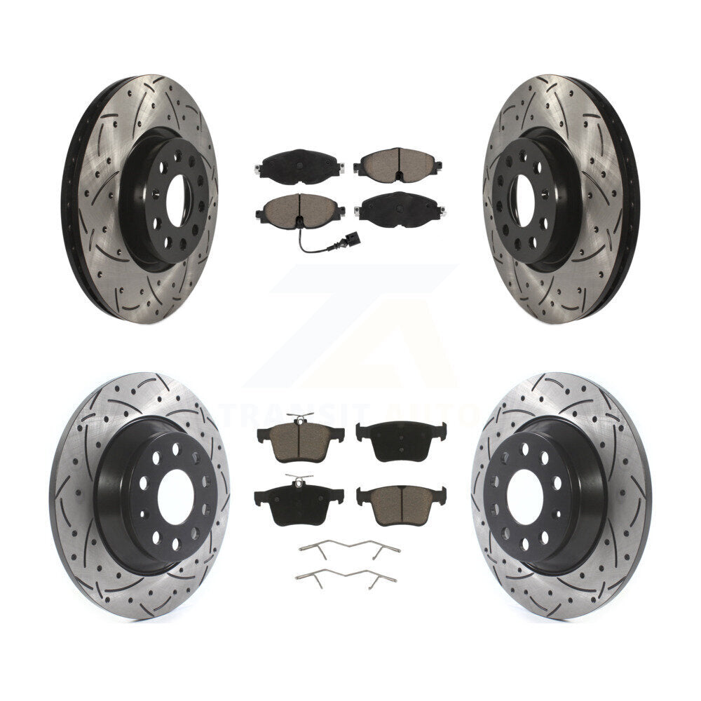 Kit de plaquettes en céramique pour Rotors de frein à disque, fente de perçage avant et arrière, pour Audi TT Quattr