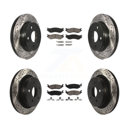 Kit de plaquettes en céramique pour Rotor de frein à disque, fente de perçage avant et arrière, pour Dodge Ram 150