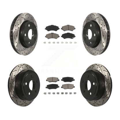 Kit de plaquettes en céramique pour Rotor de frein à disque, fente de perçage pour manteau avant et arrière, pour Jeep Wrangler J