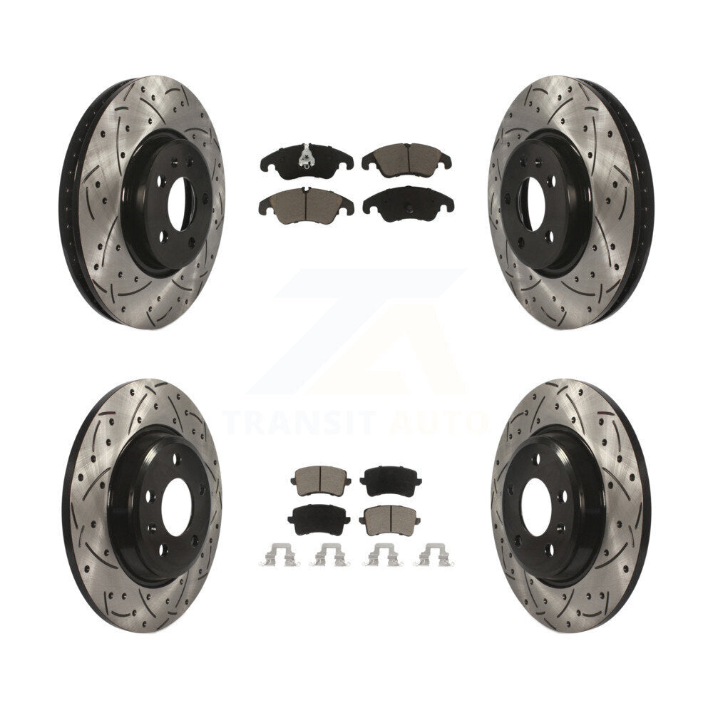 Kit de plaquettes en céramique pour Rotor de frein à disque, fente de perçage avant et arrière, pour Audi Q5 A4 Quattro A