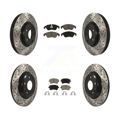 Kit de plaquettes en céramique pour Rotor de frein à disque, fente de perçage avant et arrière, pour Audi Q5 A4 Quattro A