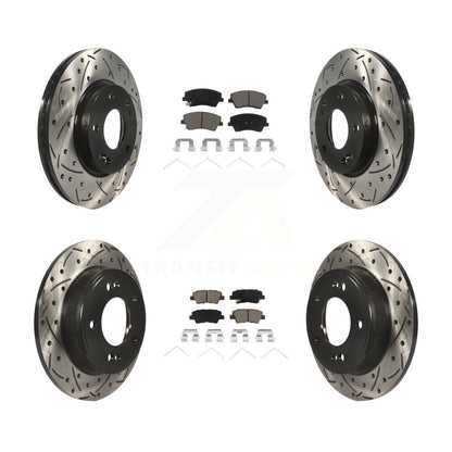 Kit de plaquettes en céramique pour Rotor de frein, fente de perçage avant et arrière, pour Hyundai Elantra 2.0 17-20