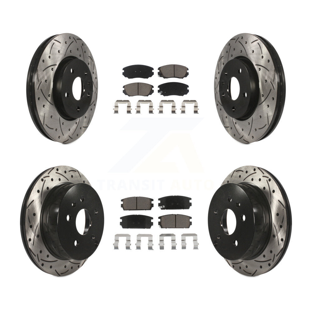 Kit de plaquettes en céramique pour Rotor de frein à disque, fente de perçage avant et arrière, pour Chevrolet Equinox GM
