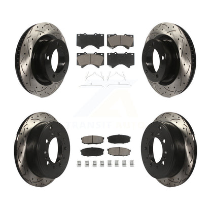 Kit de plaquettes en céramique pour Rotor de frein, fente de perçage avant et arrière, pour Toyota Tundra Sequoia Lan