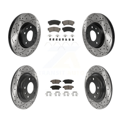 Kit de plaquettes de frein en céramique, Rotors de frein à fente avant et arrière, pour Ford Fusion Mazda 6 MK