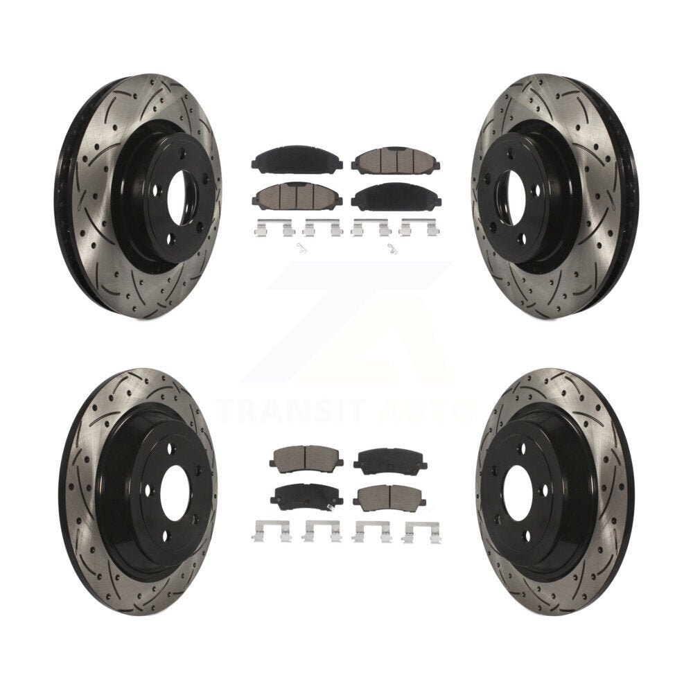 Kit de plaquettes en céramique pour rotors de frein avant et arrière, pour Ford Mustang V6 avec 3.7