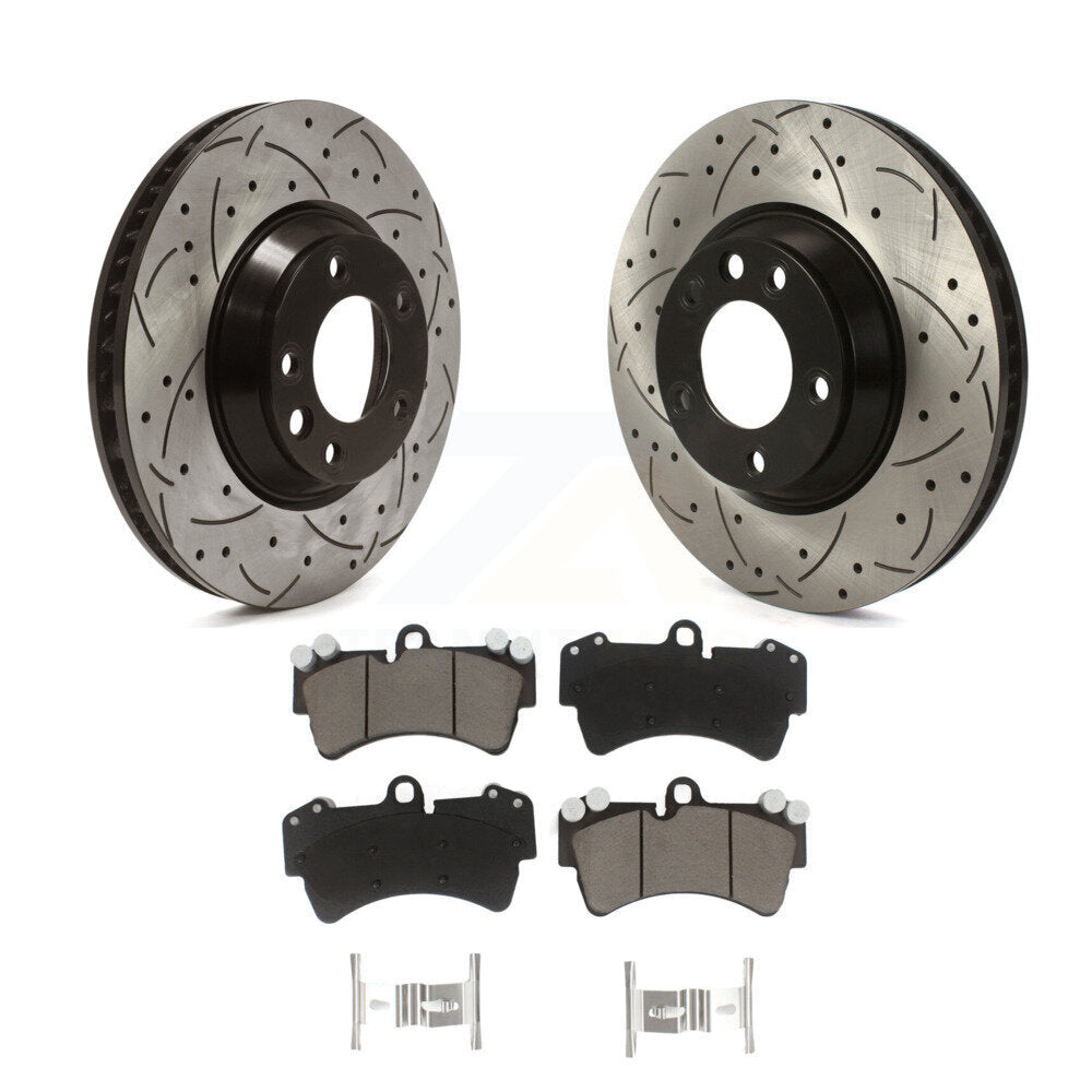 Kit de plaquettes en céramique pour Rotor de frein, fente de perçage avant, pour Audi Q7 Porsche Cayenne Touare