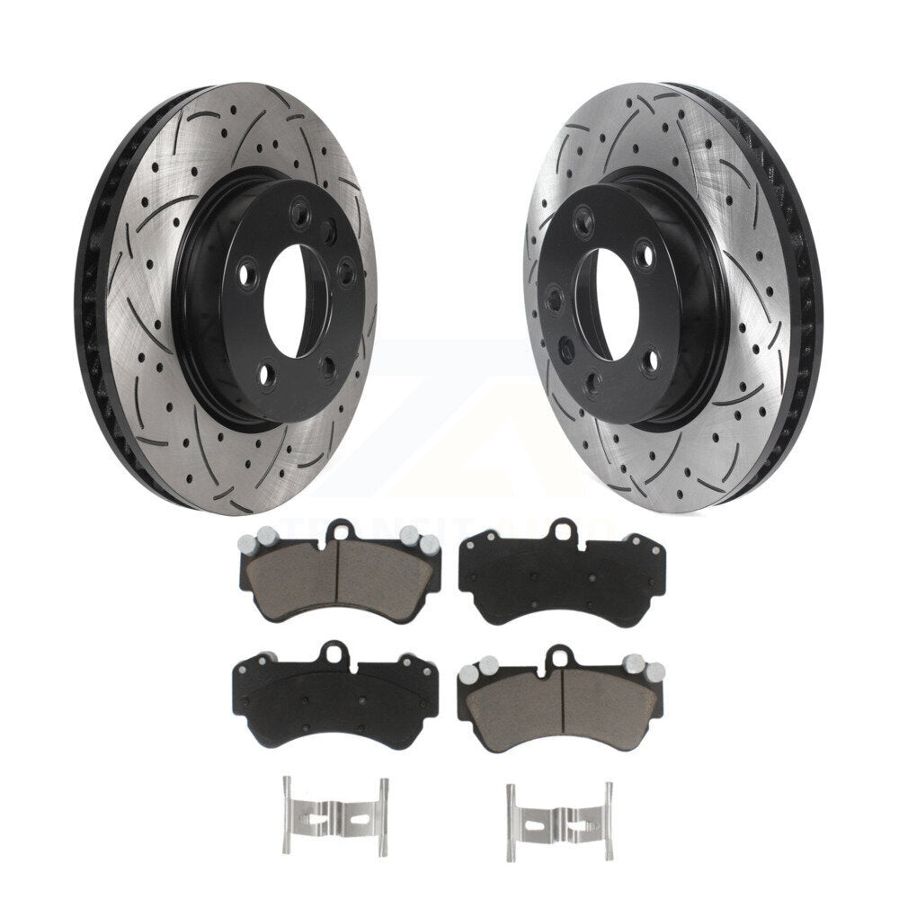 Kit de plaquettes en céramique pour Rotor de frein à disque, fente de perçage avant, pour Porsche Cayenne volkswagen