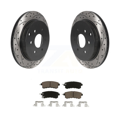 Kit de plaquettes en céramique pour Rotor de frein, fente de perçage arrière, pour INFINITI QX80 Nissan Armada QX5