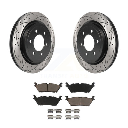 Kit de plaquettes de frein en céramique, Rotors de frein à fente arrière percés pour Ford F-150 Expedition Lincol