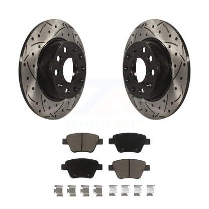 Kit de plaquettes en céramique pour Rotor de frein, fente de perçage arrière, pour Volkswagen Jetta Golf Beetle GT