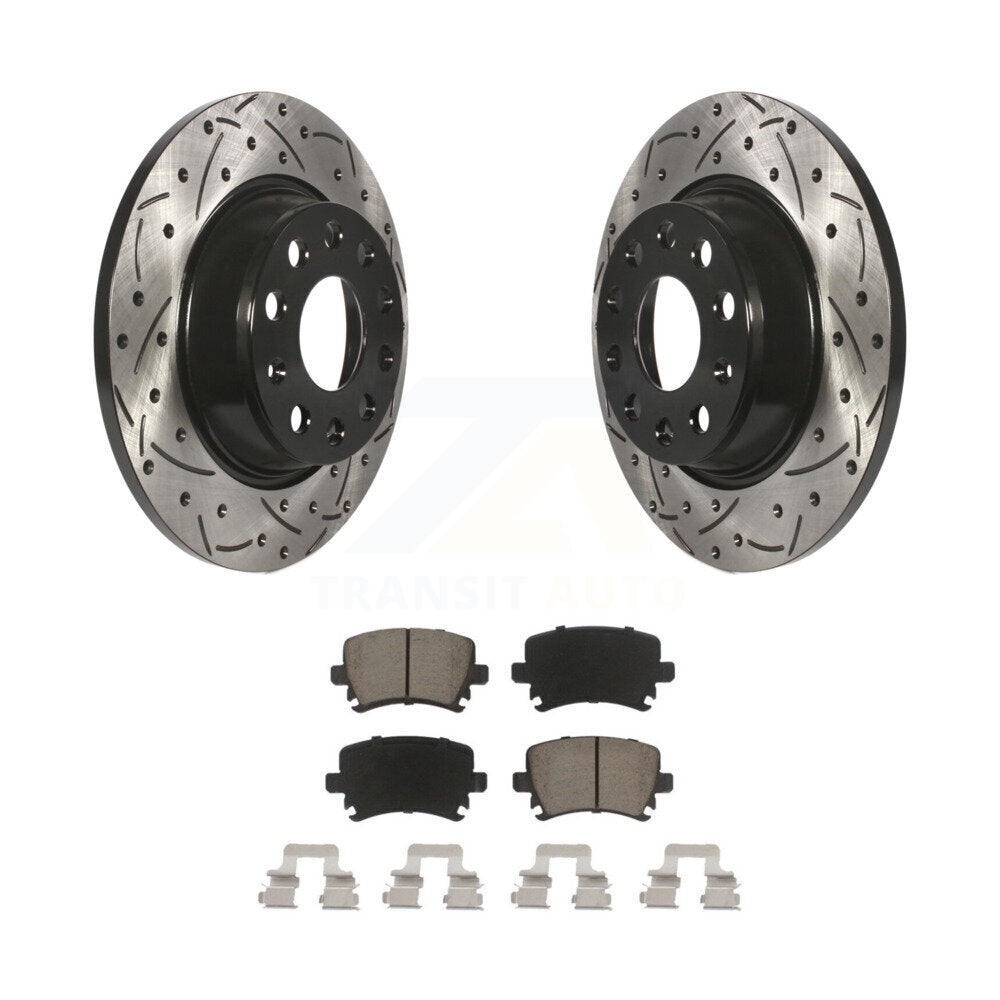 Kit de plaquettes en céramique pour Rotors de frein à fente arrière, pour Volkswagen Tiguan CC Jetta Aud