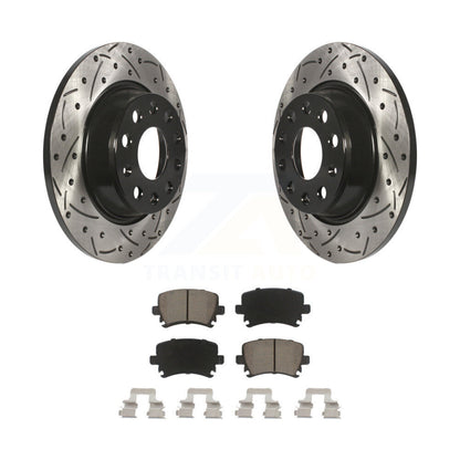 Kit de plaquettes en céramique pour Rotors de frein à fente arrière, pour Volkswagen Tiguan CC Jetta Aud