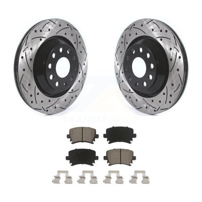 Kit de plaquettes en céramique pour Rotors de frein à fente de forage arrière, pour Volkswagen GTI Passat CC Golf