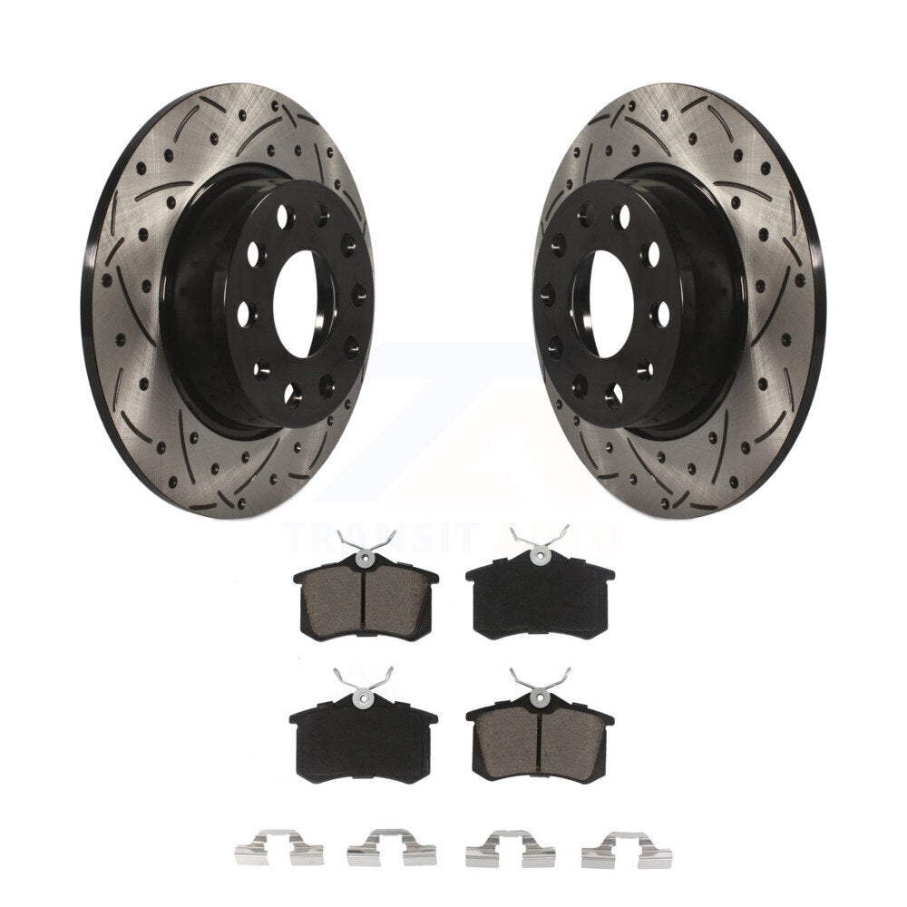 Kit de plaquettes en céramique pour rotors de frein à fente arrière, pour moteur Audi A3 DIESEL 2010 – 2013