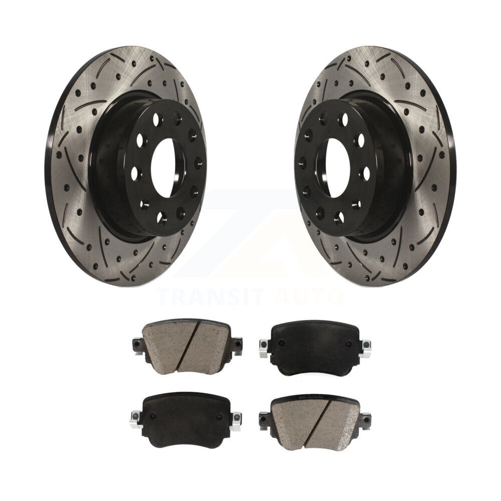 Kit de plaquettes en céramique pour Rotor de frein à fente arrière, pour Volkswagen Golf SportWagen GT