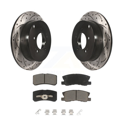 Kit de plaquettes en céramique pour Rotor de frein à disque, fente de perçage arrière, pour Mitsubishi Lancer Outlande