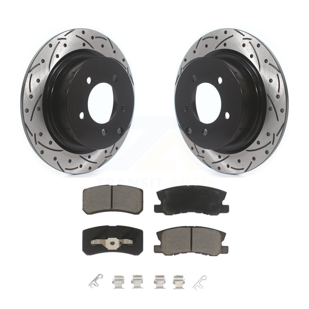 Kit de plaquettes en céramique pour Rotor de frein à fente arrière, pour Jeep Mitsubishi Patriot Lance