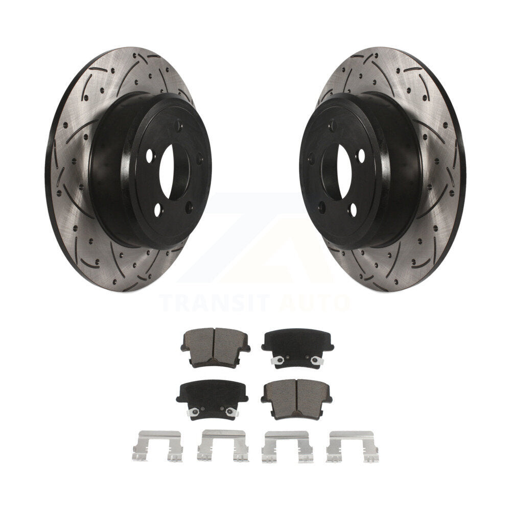 Kit de plaquettes en céramique pour Rotors de frein à disque, fente de perçage arrière, pour Dodge Charger Chrysler 30