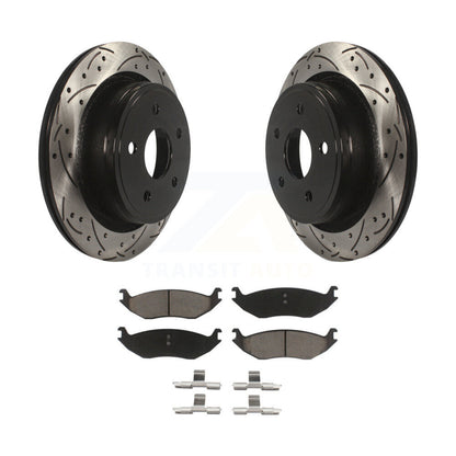 Kit de plaquettes de frein en céramique, Rotor de frein à fente arrière percé pour Ram 1500 Classic Dodge Durang