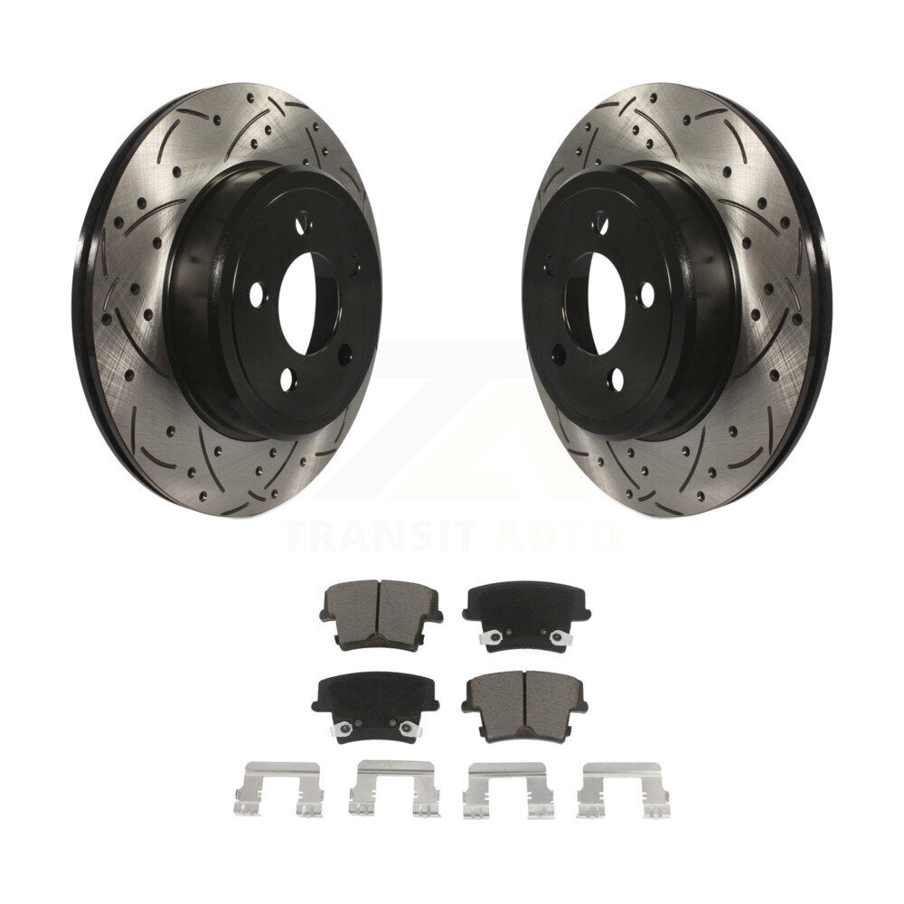 Kit de plaquettes en céramique pour Rotors de frein à disque, fente de perçage arrière, pour Dodge Charger Chrysler 30