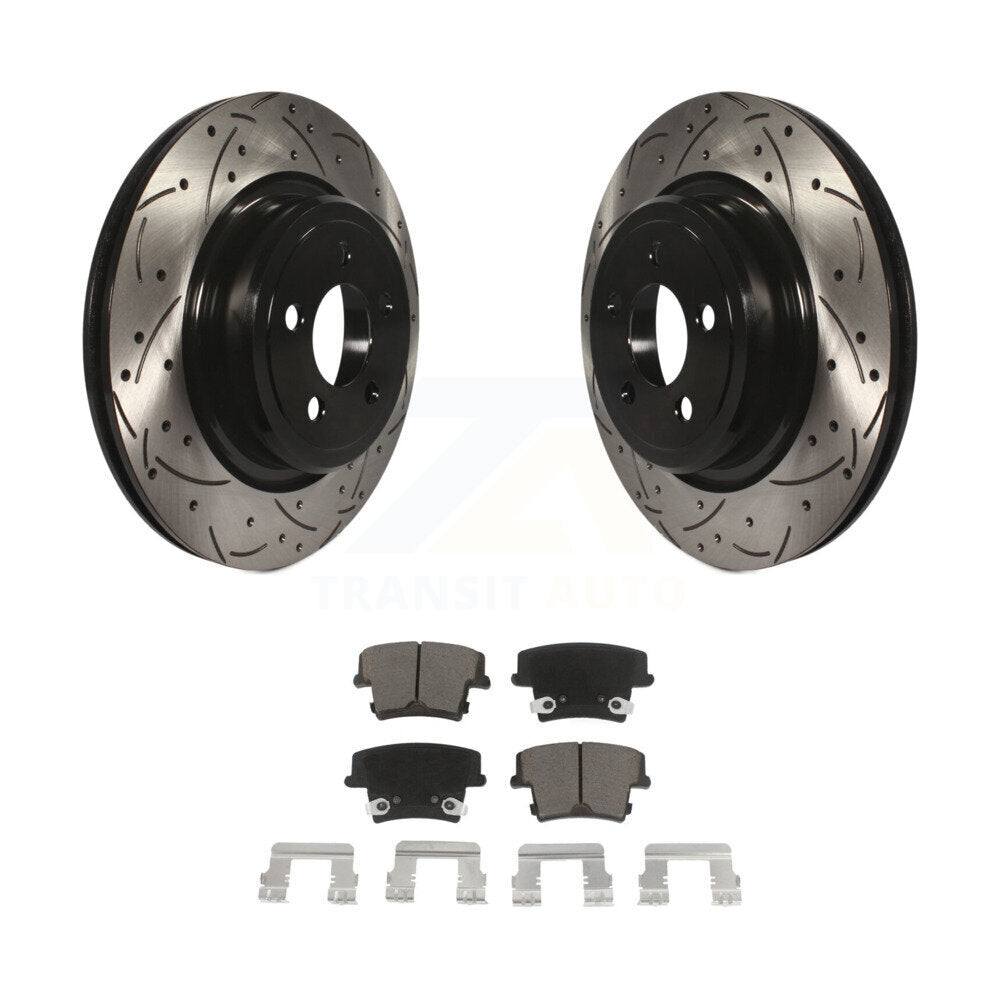 Kit de plaquettes en céramique pour Rotor de frein à disque, fente de perçage arrière, pour Dodge Charger Magnu