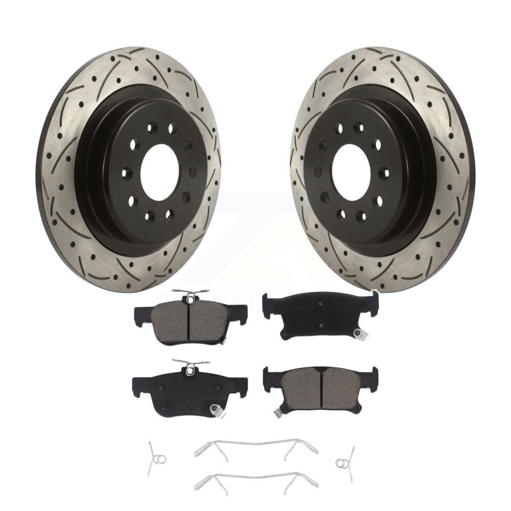 Kit de plaquettes en céramique de rotors de frein à disque fendus percés à revêtement arrière pour Buick Envisio