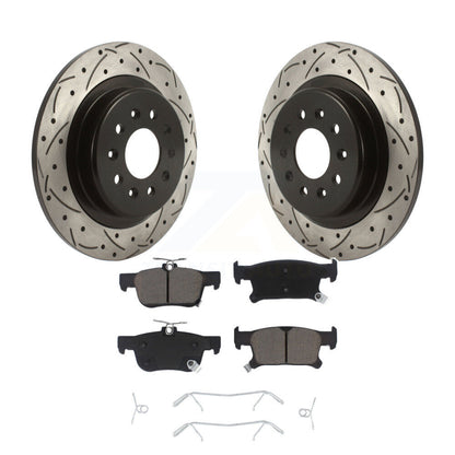 Kit de plaquettes en céramique de rotors de frein à disque fendus percés à revêtement arrière pour Buick Envisio