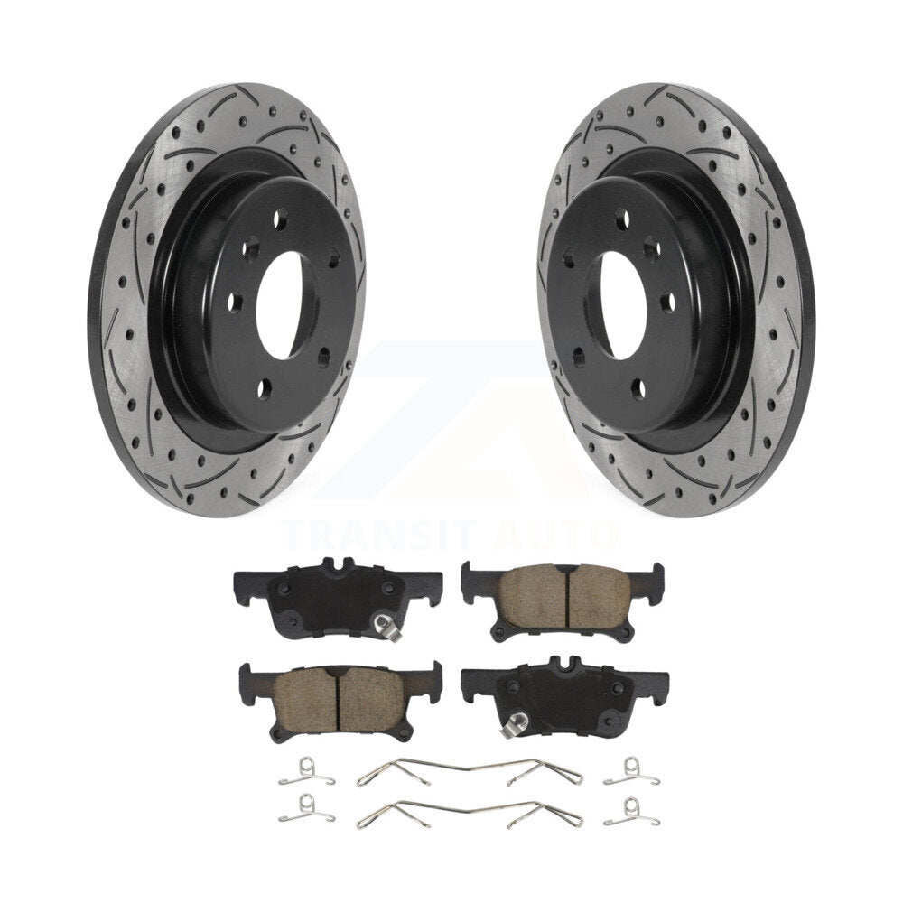 Kit de plaquettes en céramique de rotors de frein à disque fendus percés à revêtement arrière pour Buick Envisio