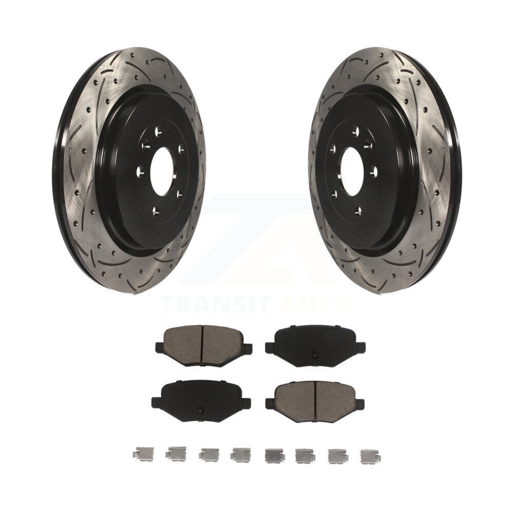 Kit de plaquettes en céramique pour Rotor de frein, fente de perçage arrière, pour Ford Explorer Police Intercepto