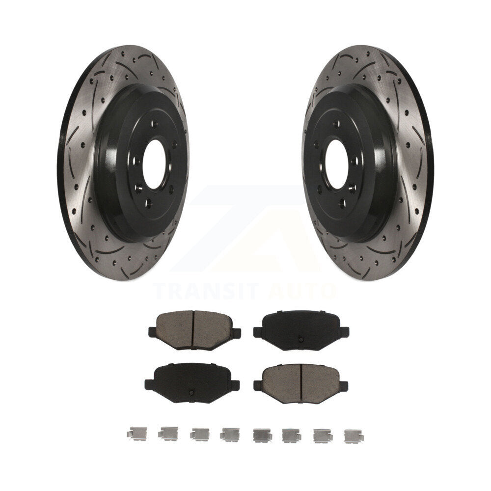 Kit de plaquettes en céramique pour Rotors de frein à fente de forage arrière, pour Ford Explorer Edge Flex Lincol