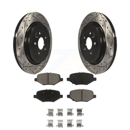 Kit de plaquettes en céramique pour Rotor de frein, fente de perçage arrière, pour Ford Explorer Flex Taurus Polic