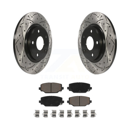 Kit de plaquettes en céramique pour Rotor de frein, fente de perçage arrière, pour Dodge Grand Caravan Journey Tow