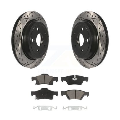 Rotor de frein à fente arrière percé et Kit de plaquettes en céramique pour Jeep Grand Cherokee Dodge W