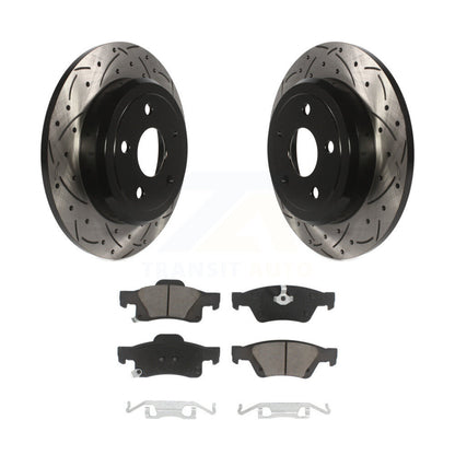Kit de plaquettes de frein en céramique, Rotors de frein à disque à fente arrière percée pour Dodge Durango Jeep Gran
