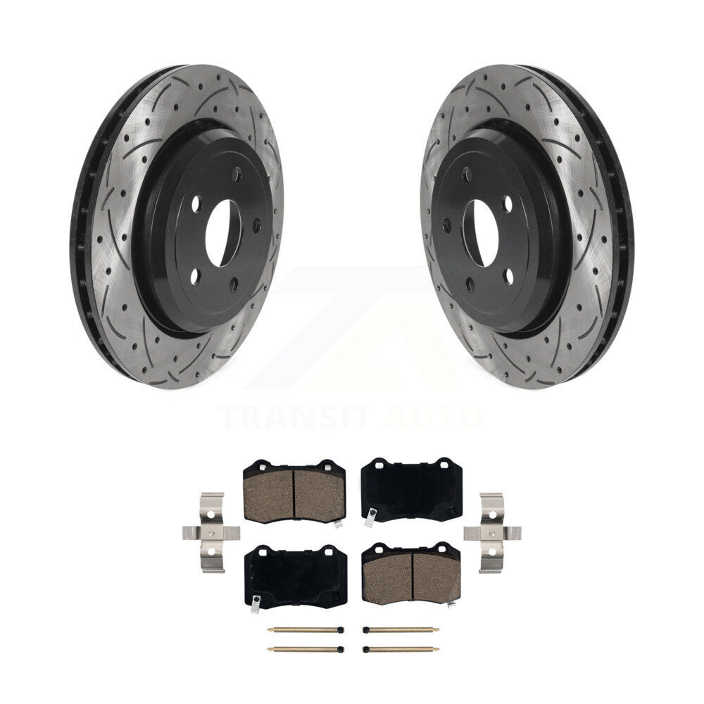 Kit de plaquettes en céramique pour Rotor de frein à disque, fente arrière percée, pour Jeep Grand Cherokee Dodg