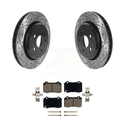 Kit de plaquettes en céramique pour Rotor de frein à disque, fente arrière percée, pour Jeep Grand Cherokee Dodg