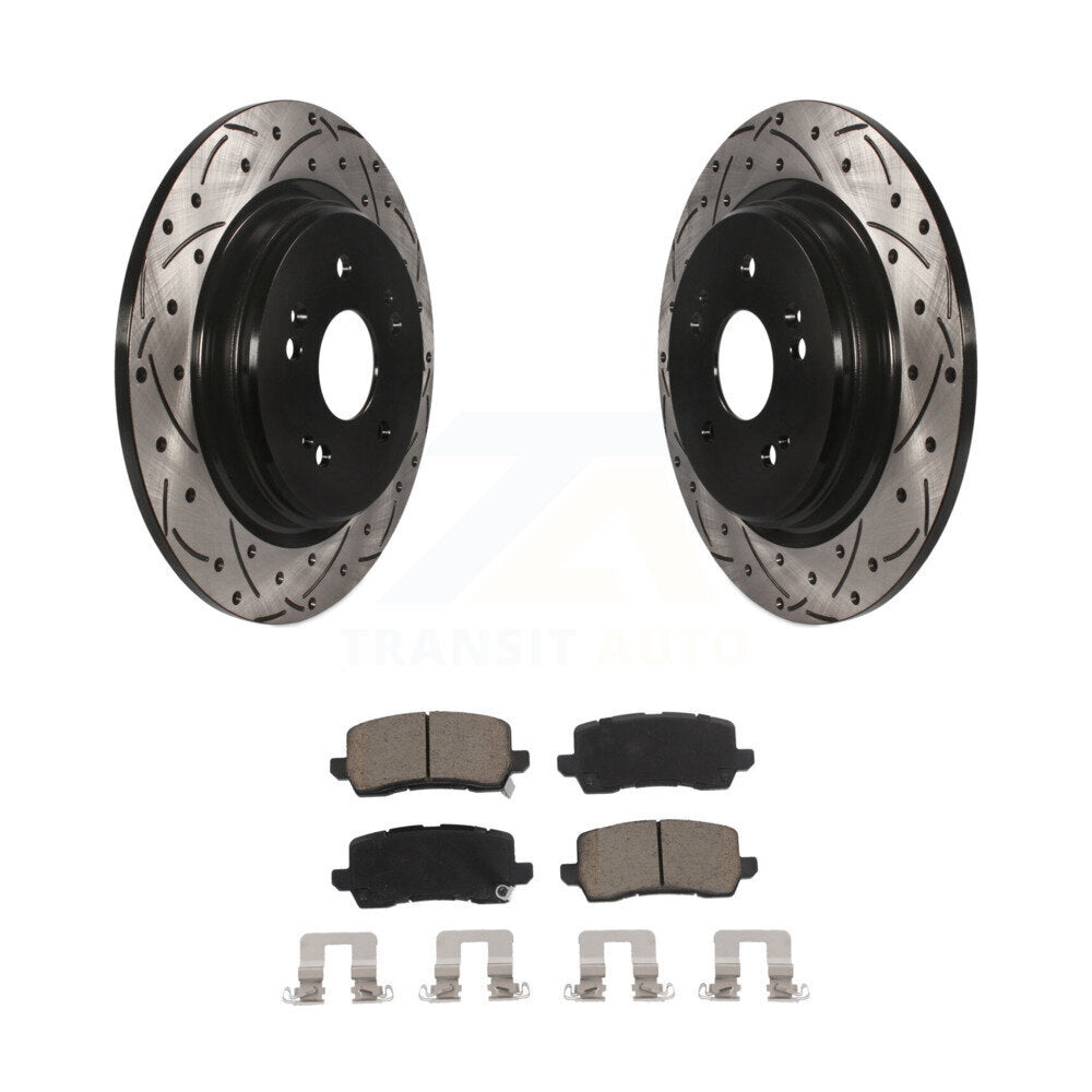 Kit de plaquettes en céramique pour rotors de frein à disque avec fente de perçage arrière pour Acura TL 2015 – 2020