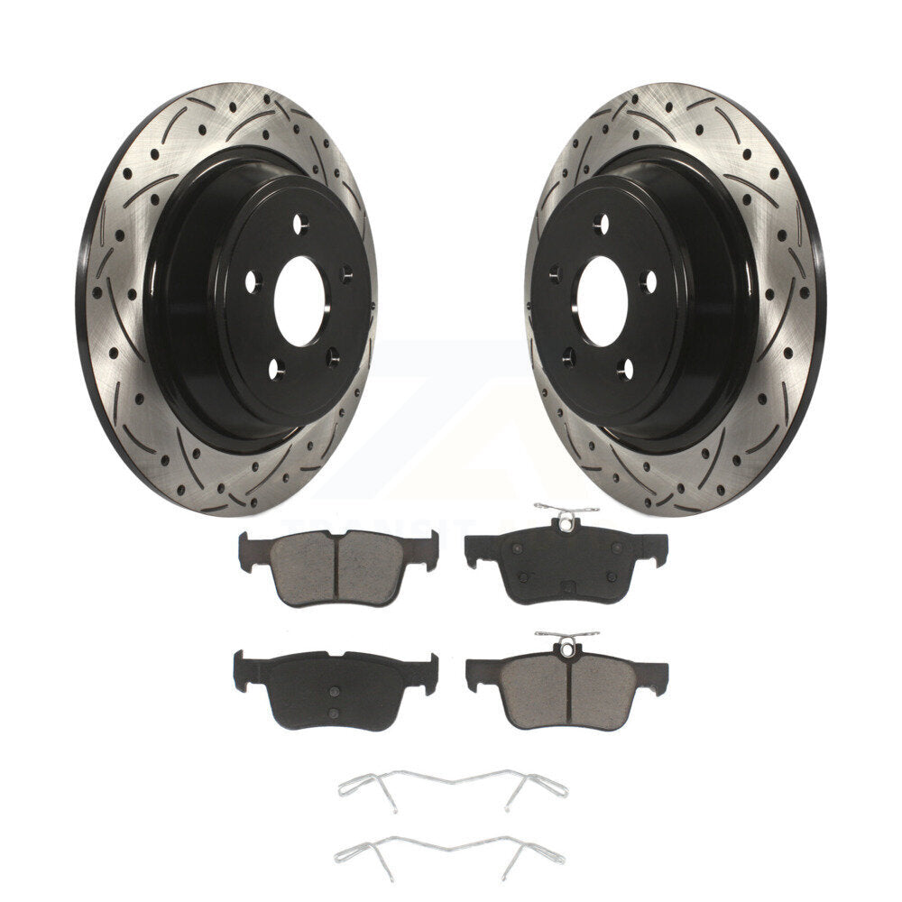 Kit de plaquettes en céramique pour Rotor de frein, fente de perçage arrière, pour Ford Edge Fusion Lincoln MKX MK