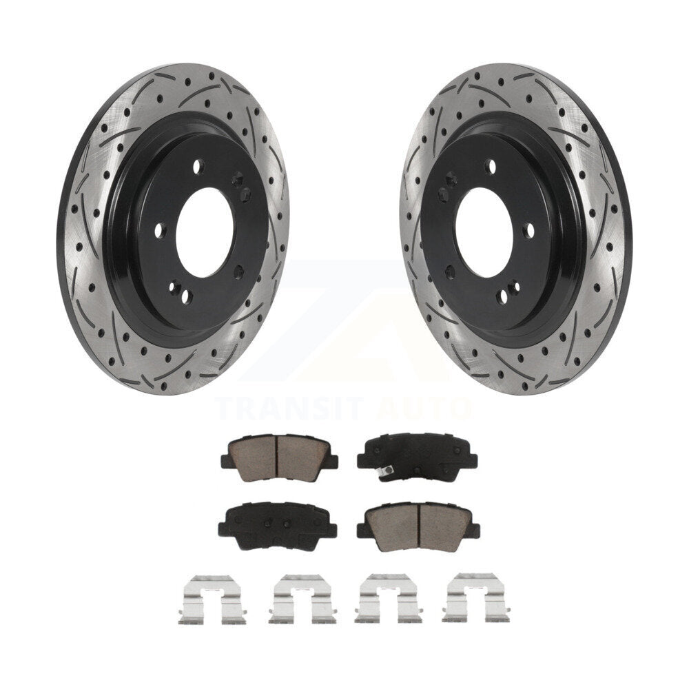 Kit de plaquettes en céramique pour Rotor de frein à fente arrière, pour Kia Optima Hyundai Sonata Sou