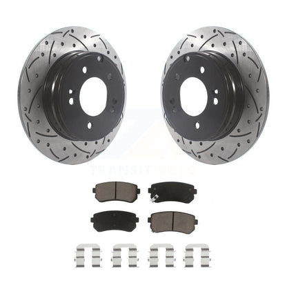 Kit de plaquettes en céramique pour Rotor de frein à disque, fente arrière percée, pour Hyundai Tucson Sonata Ki