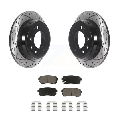 Kit de plaquettes en céramique pour Rotors de frein à disque, fente de perçage arrière, pour Hyundai Elantra Tucson Ki