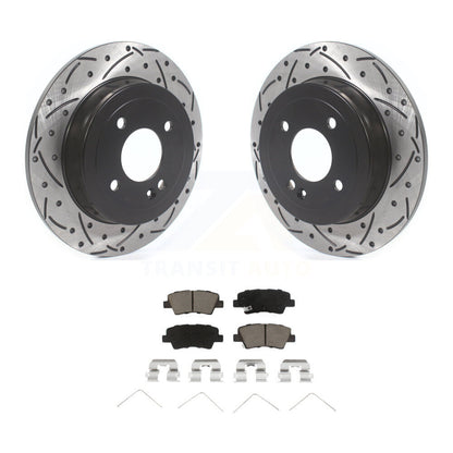 Kit de plaquettes en céramique pour Rotor de frein à disque, fente de perçage pour manteau arrière, pour Kia Rio Hyundai Accen